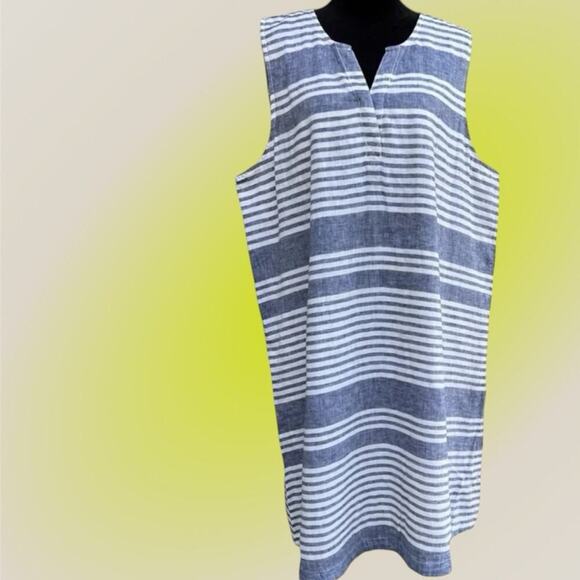 Beach lunch lounge collection stripe dress women's XL - Picture 1 of 10